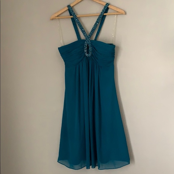 Le Chateau Teal Dress - Picture 1 of 4